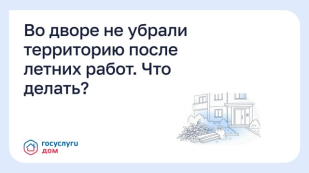 Во дворе не убрали территорию после летних работ. Что делать?